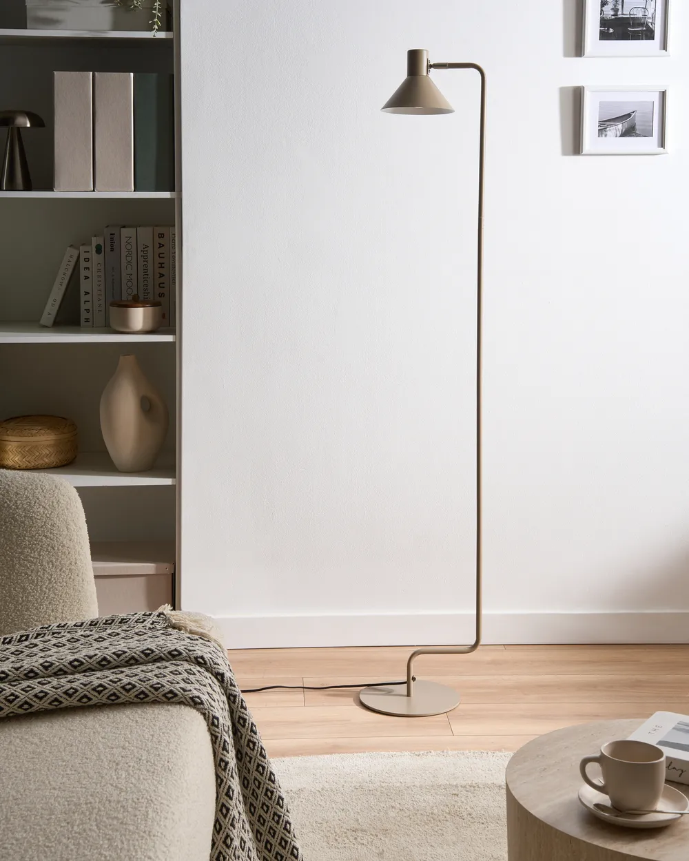 Floor Lamp RIMAVA Metal Beige_1067544