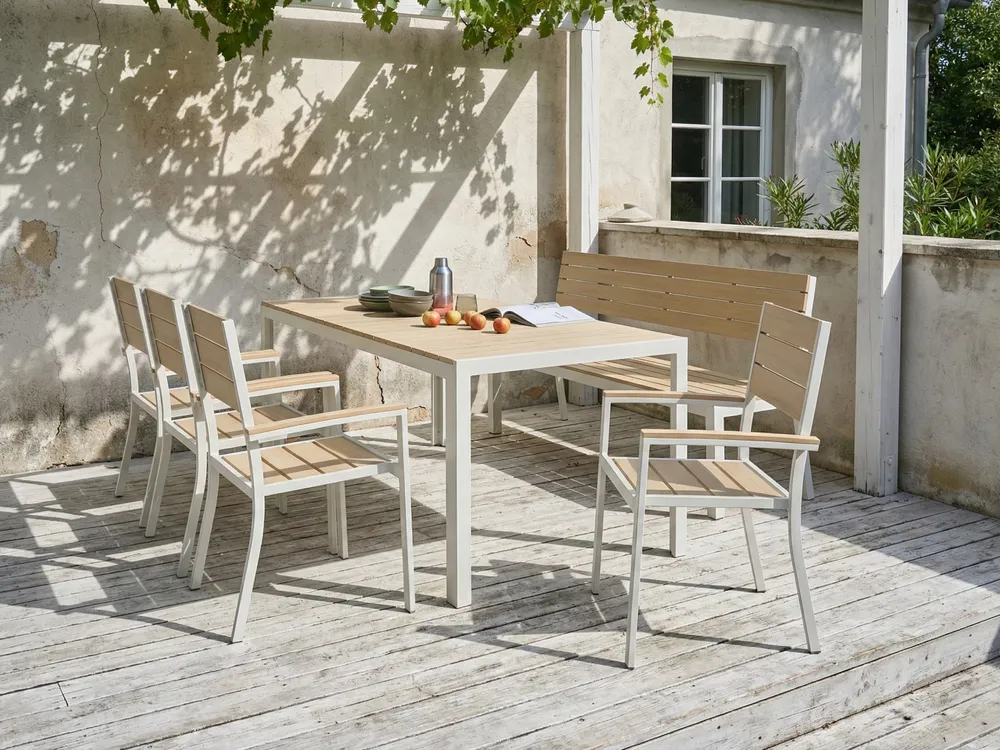 Garden Dining Set 7 Seater COMO/PRATO Beige
