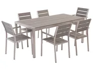 Garden Dining Set 6 Seater VERNIO Grey_47344