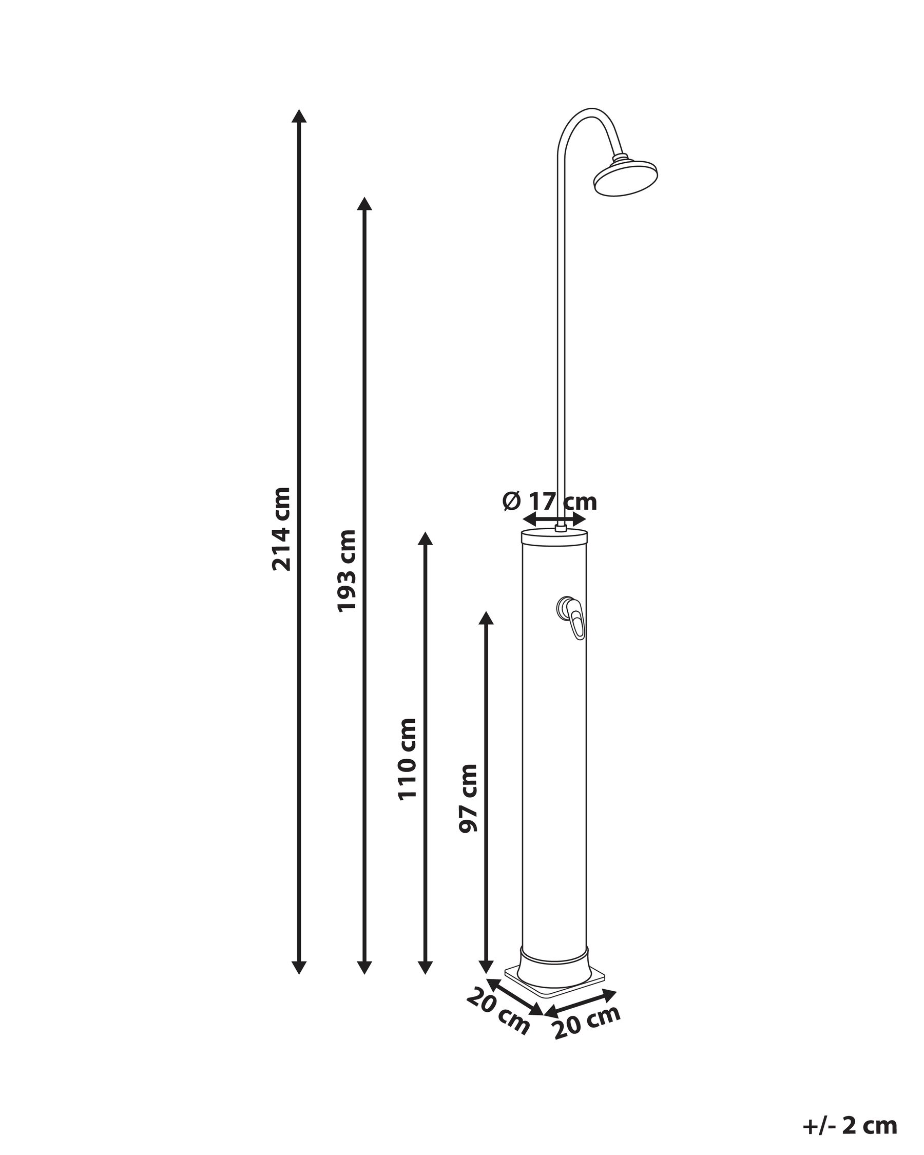 Freestanding Outdoor Solar Shower JUANILLO Black_974239