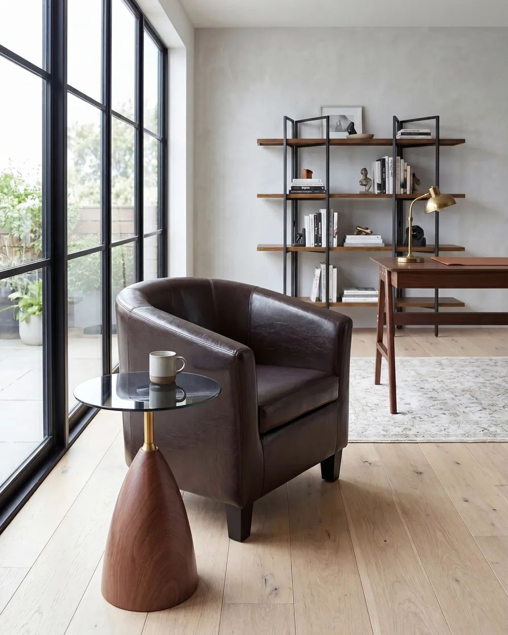 Armchair BORWICK Faux Leather Dark Brown
