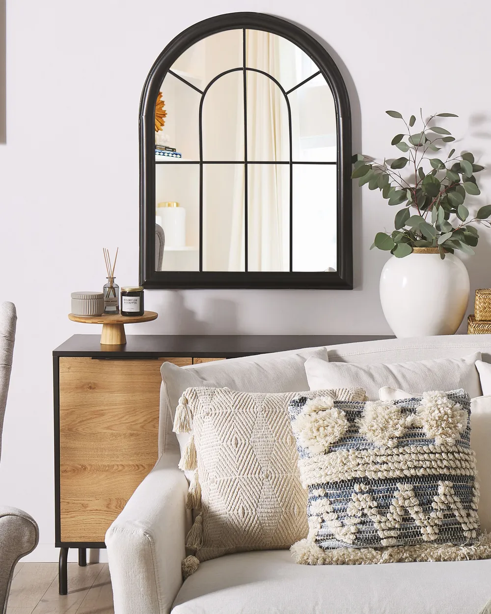 Wall Mirror EMBRY 69 cm 89 cm Metal Black