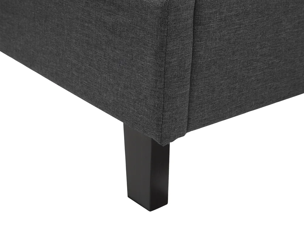 Bed Fabric MONTPELLIER 180 x 200 cm (EU Super King) Dark Grey_708997
