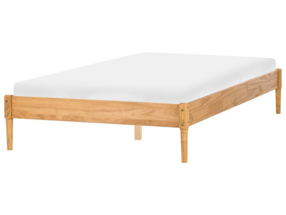 Bed without Headboard Pine Wood VEYRAC 140 x 200 cm (EU Double) Light Brown