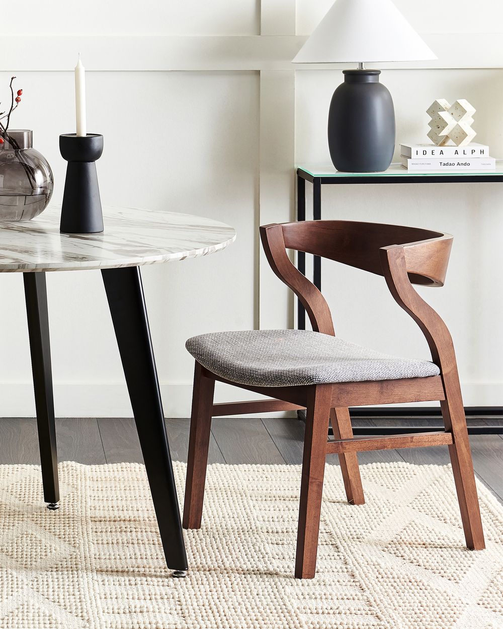 Set of 2 Dining Chairs MAROA Wood Light Grey