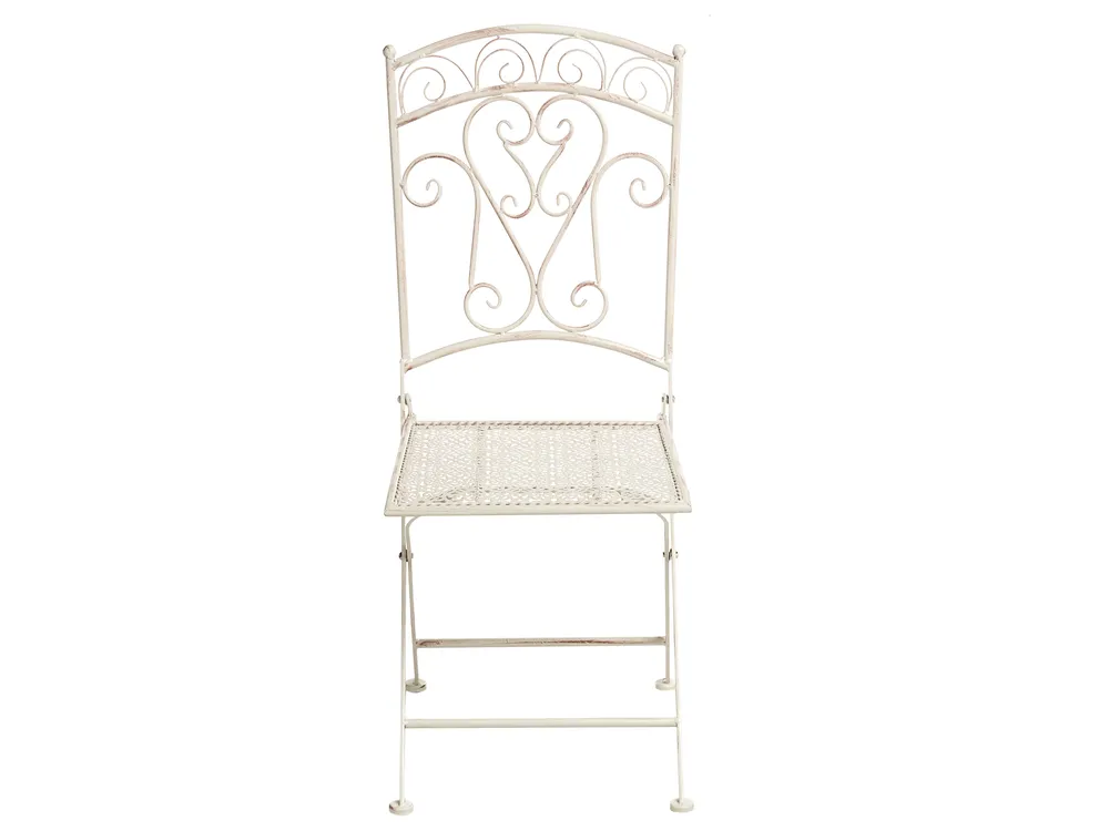 Bistro Set Folding JUINA Metal Light Beige_1002417