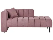 Left-Hand Chaise Longue LANNILS Fabric Pink_942001