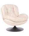 Swivel Armchair NOLVIK Velvet Light Beige