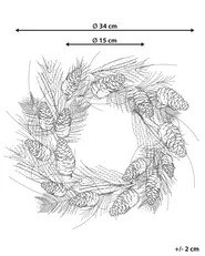Julkrans ASTURIA 34 cm Grön_832681