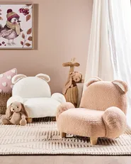 Barnfåtölj Kanin KANNA Bouclé Off-White_886902