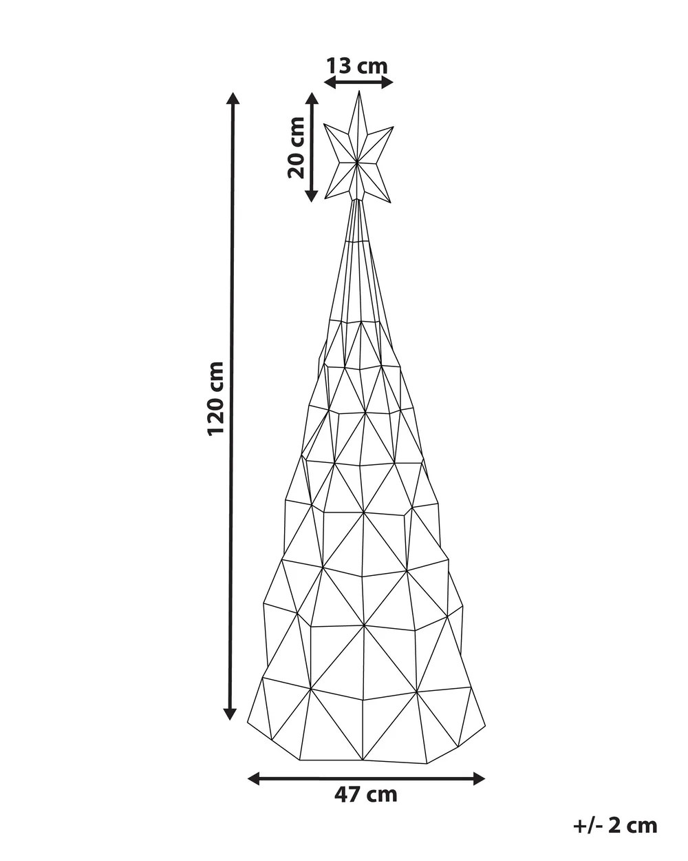 Utomhusdekoration LED ICELAND 120 cm Julgran Flerfärgad_950267
