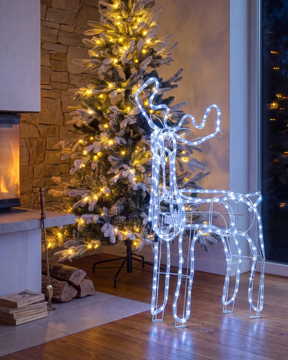 Ulkokoriste LED-valo INNNES 94 cm Poro Valkoinen_1118450