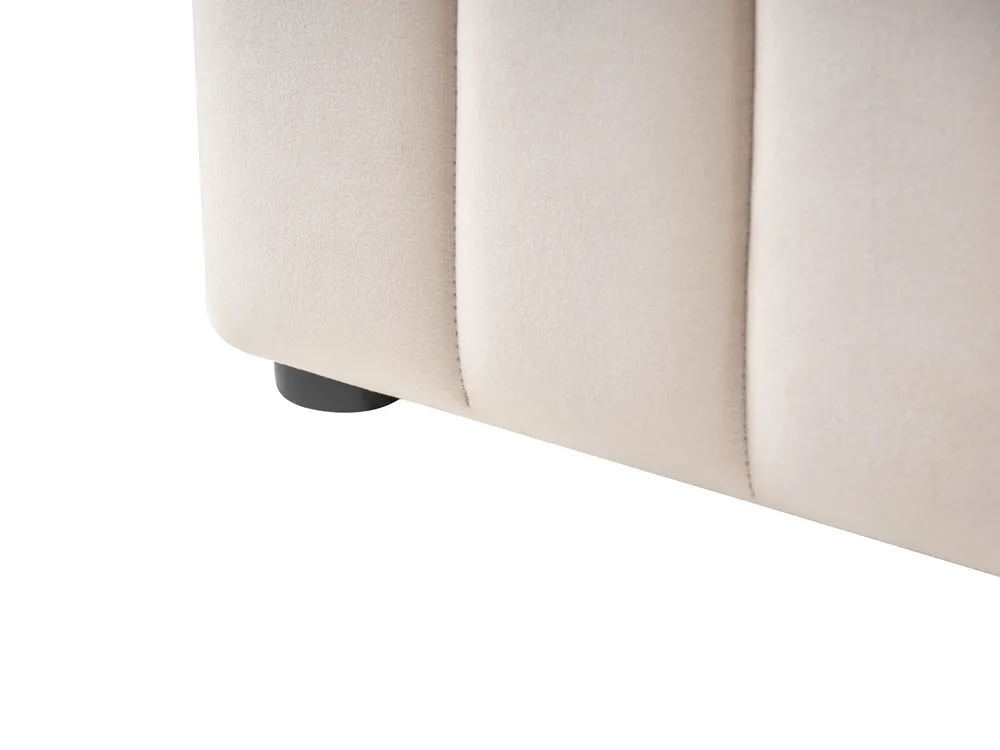 Ottoman Bed LUNAN Velvet Beige 120 x 200 cm (EU Small Double)_1051363