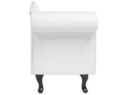 Left-Hand Chaise Longue LATTES Faux Leather White_681431