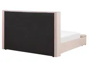 Waterbed with Storage Bench NOYERS Velvet Pastel Pink 160 x 200 cm (EU King Size)_915112