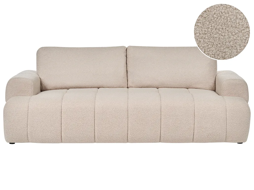 Sofa 3-seter NARILLA Bouclé Beige
