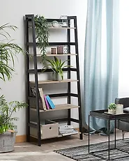 Hyllykkö 5 tasoa CROYDON 163 cm Musta_1187276