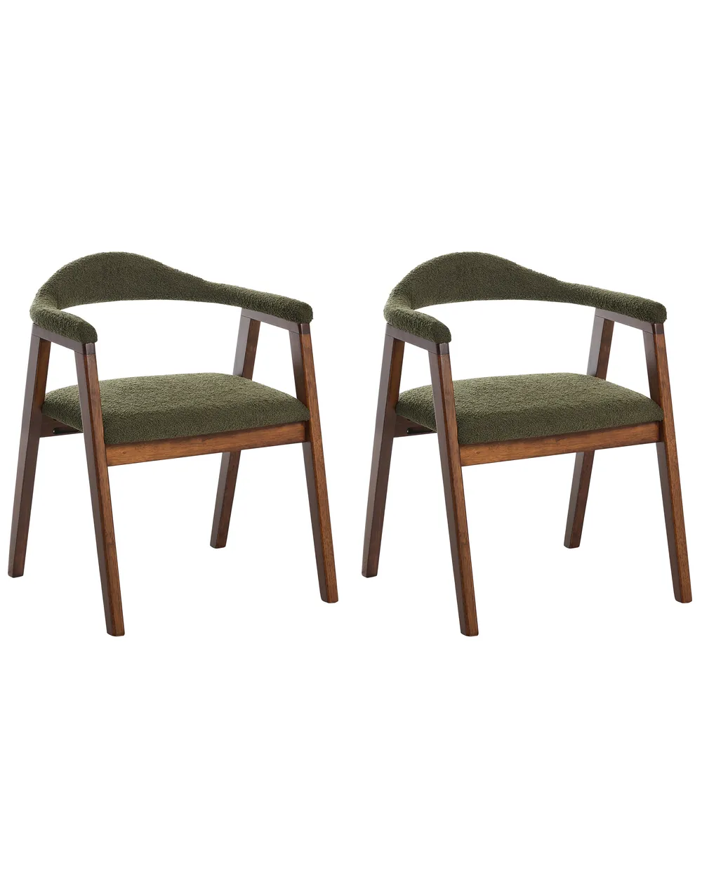 Set med 2 matstolar ONECO Trä Brun/ Grön_1085082