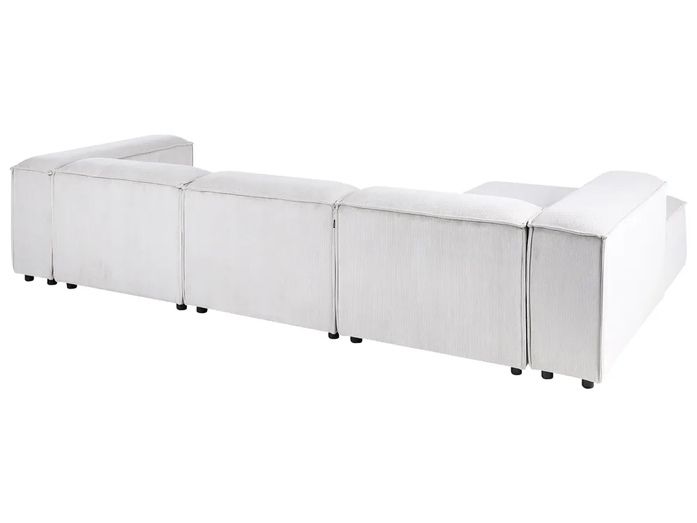 Modular Corner Sofa 4 Seater ARDAL Corduroy Off-White Right Hand_1008123