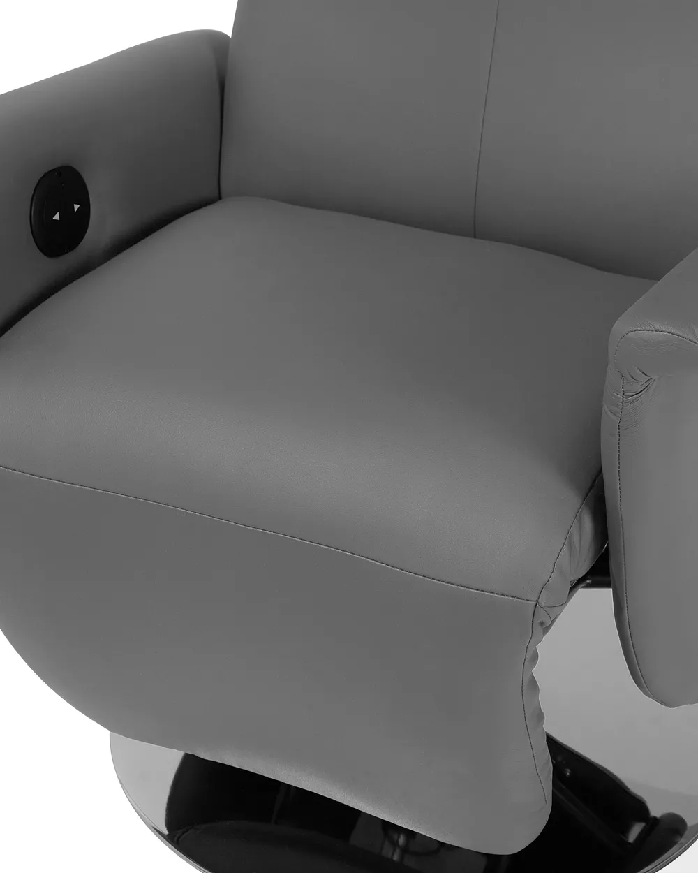 Recliner Chair PRIME with Footrest Faux Leather Grey_709184