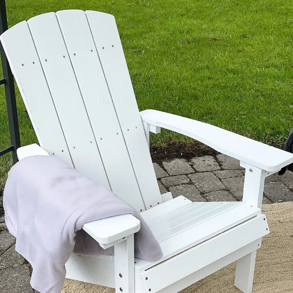 Trädgårdsstol ADIRONDACK Vit_804625