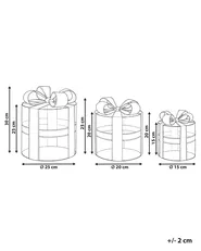 Set med 3 juldekorationer LED JULSO 20/25/30 cm Julklappar Silver_1025425