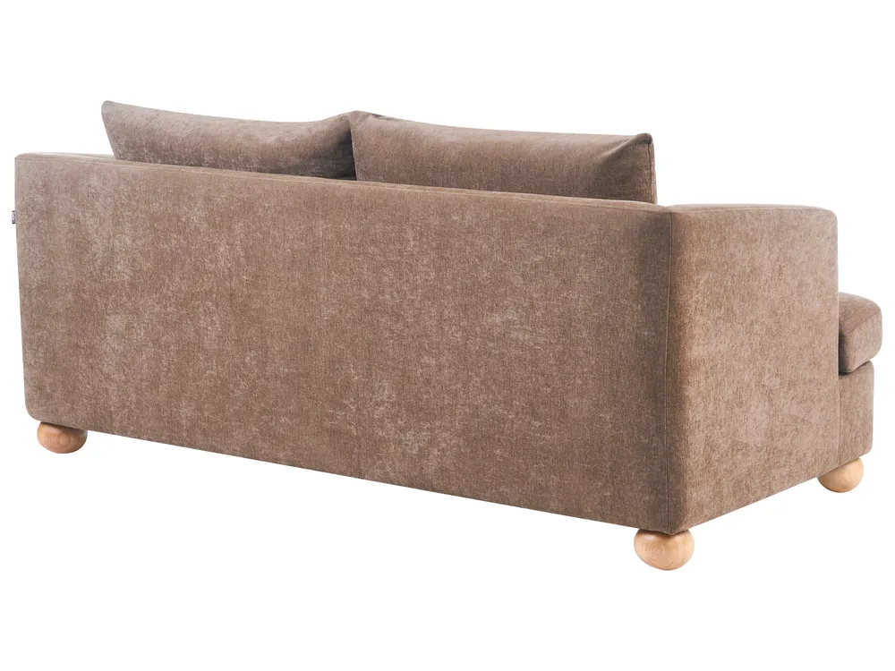 Living Room Set 6 Seater RATTVIK Chenille Brown_1066465