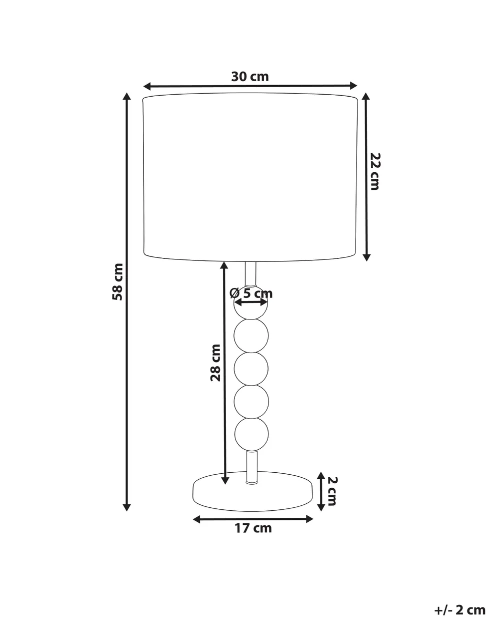 Bordslampa LOKY Metall Vit_1067596