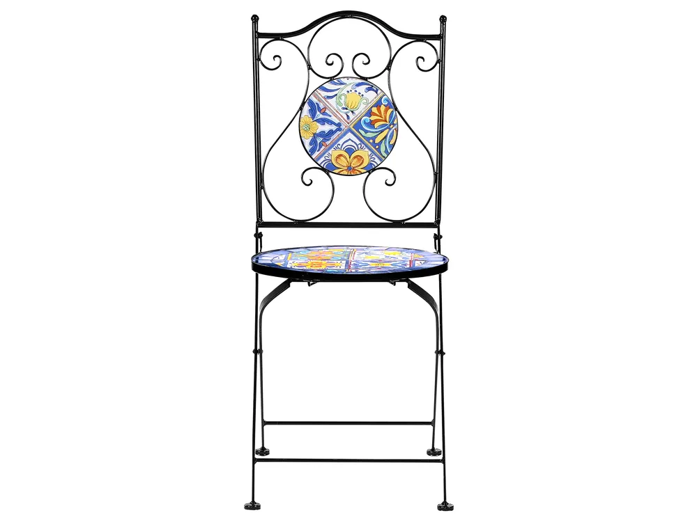 Bistrosetti taitettava CORIANO Metalli Musta_986251