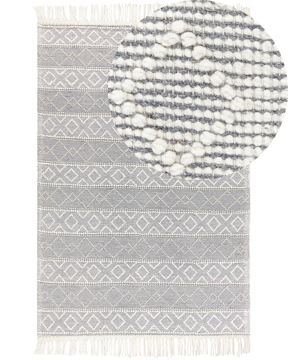 Rug TONYA Grey 160 x 230 cm Wool