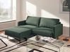 Corner Sofa 2 Seater BREDA Fabric Green Right Hand