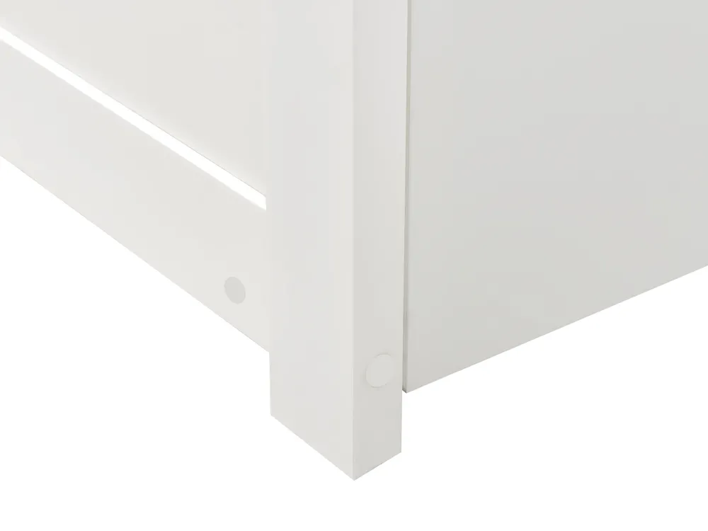 Bed with 2 Drawers OLENDON Pine Wood White 180 x 200 cm (EU Super King)_954907