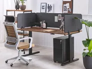Desk Screen WALLY 160 x 40 cm Dark Grey_800723