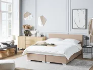 Divan Bed Fabric PRESIDENT 160 x 200 cm (EU King Size) Beige_707858