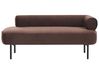Right-Hand Chaise Longue MIRMANDE Velvet Dark Brown