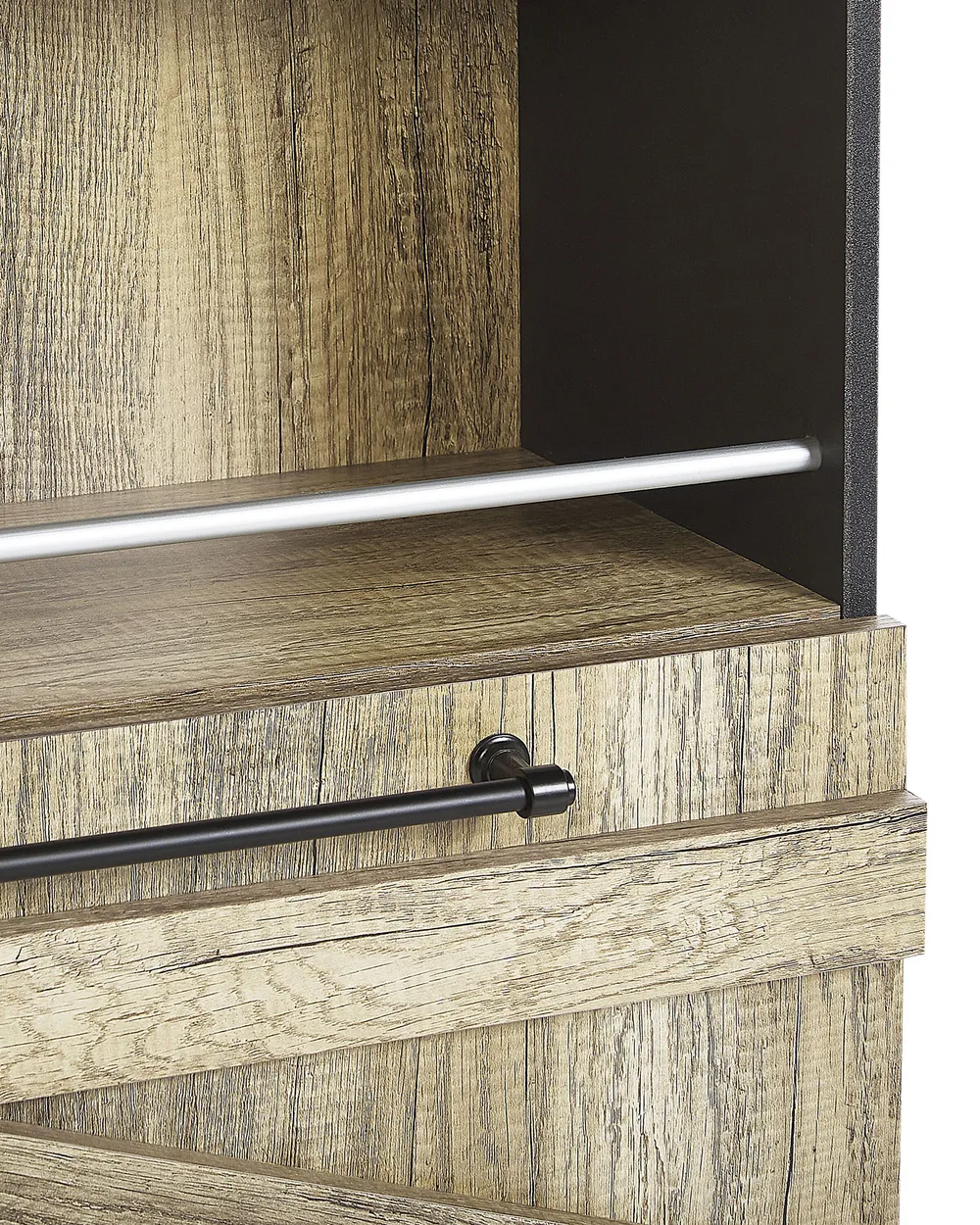 4 Tier Bookcase SALTER 163 cm Brown/ Black_778376