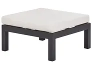 Garden Corner Sofa with Table 5 Seater MESSINA Metal Off-White Left Hand_929526