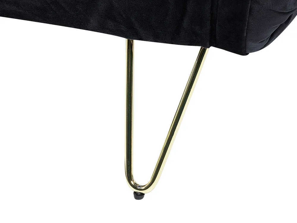 Single Sofa Bed VESTFOLD Velvet Black_851003