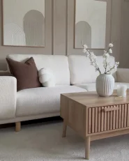 Coffee Table LYNWOOD with Storage Light Brown_979442