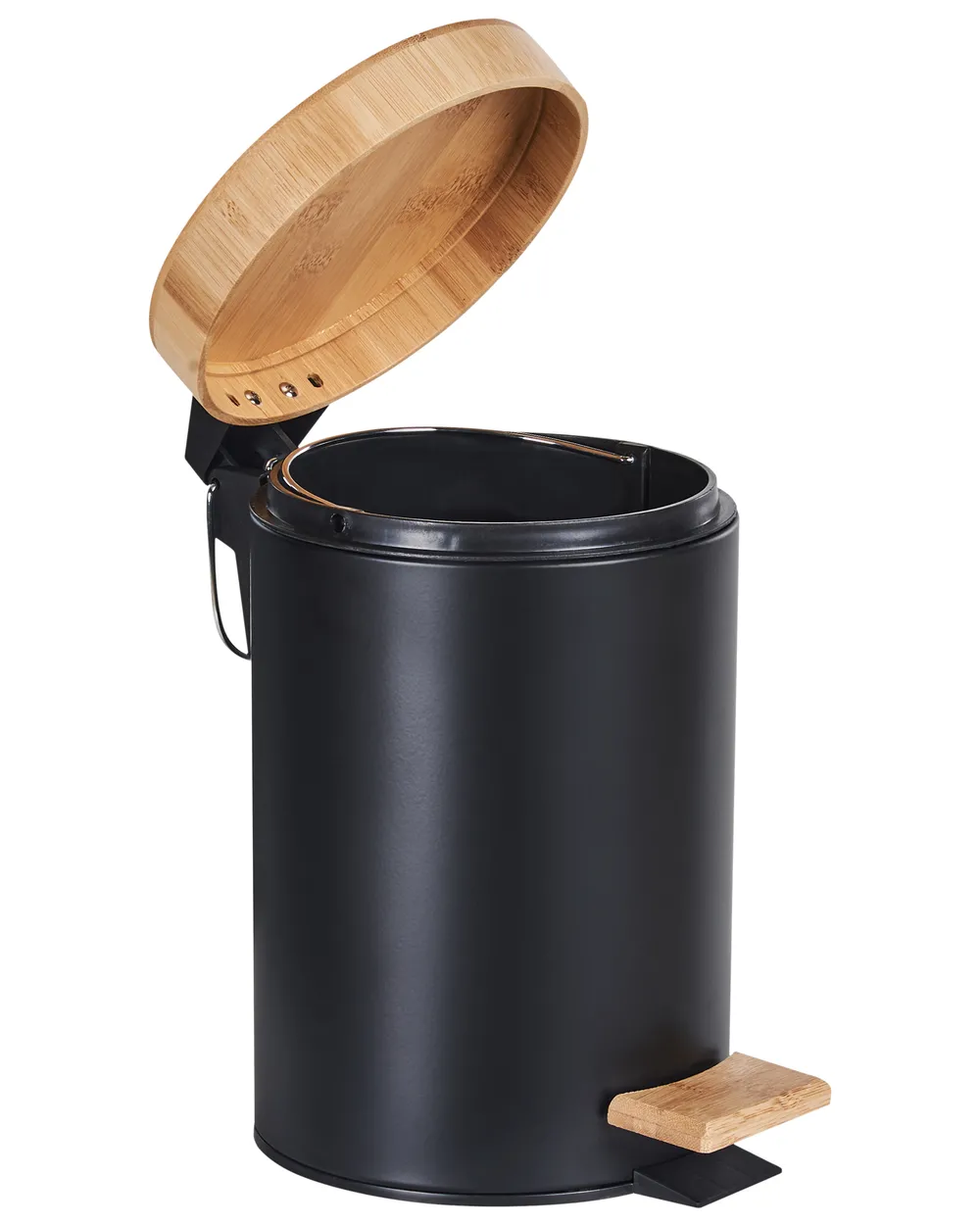 Set of 2 Pedal Waste Bins 3 L ECOSMART Metal Black_992930