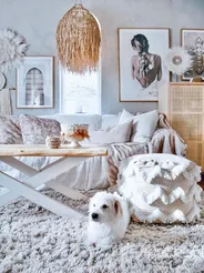 Pouffe NASHIK Cotton Beige_800295