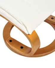 Massagestol FORCE med fotpall Konstläder Vit_964992