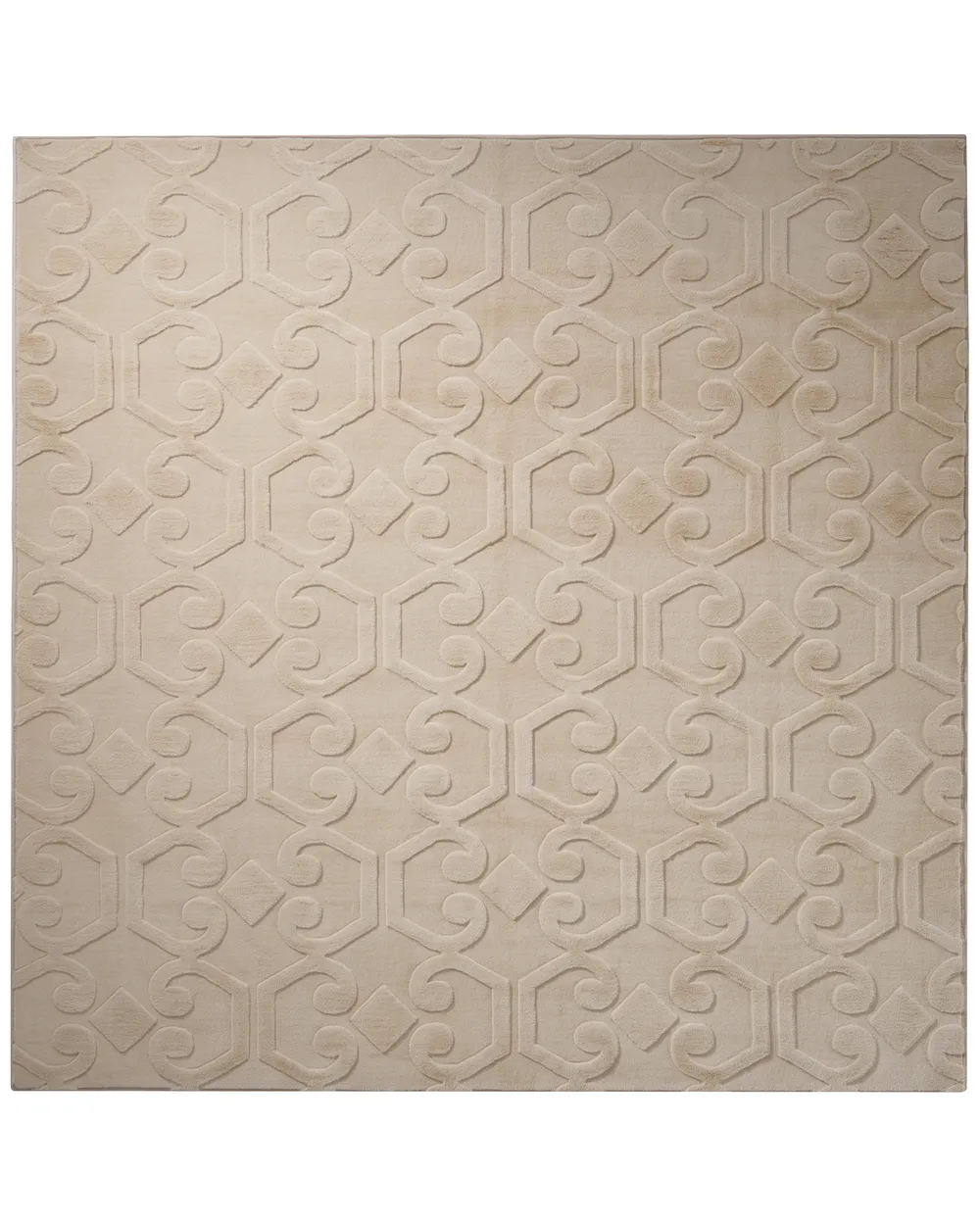 Rug GANNETT Beige 160 x 160 cm
