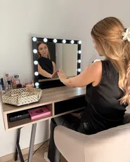 Dressing Table Mirror LED BEAUVOIR Black_1063345