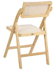 Set of 2 Dining Chairs Folding MODANE Bamboo Light Brown_1048872