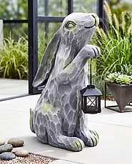Trädgårdsfigur ARGILLY 37 cm Grå_1178935