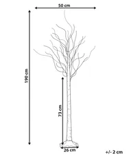 Ulkokoriste LED-valo LAPPI 190 cm Joulukuusi Valkoinen_835483