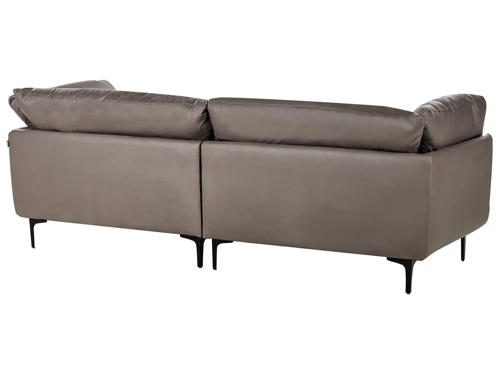 Sofa 3 Seater REVSNES Fabric Brown_965416