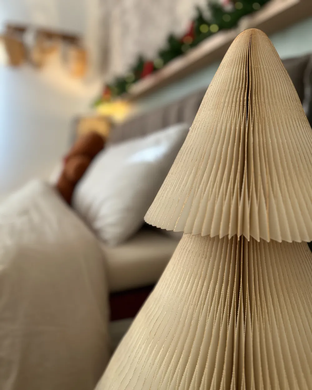 Set med 2 julpynt VEFSNA 90/122 cm Julgran Beige_1052457