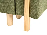 Sofa Bed 3 Seater KVAM with Storage Fabric Green_1021804